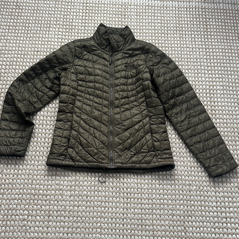 The North Face Dark Green Quilted Puffer Jacket